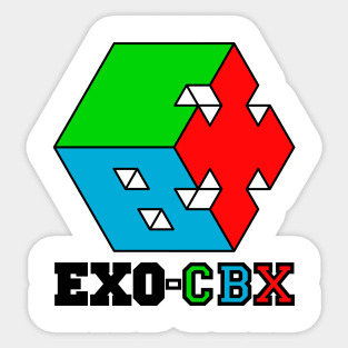 EXO CBX Chen Baekhyun & Xiumin Cube Logo Sticker